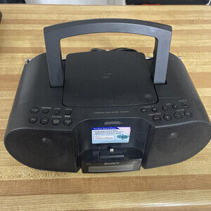 Sony CD Player ZS-S3iPN AM/FM Personal Audio iPod Dock ZS-S3iP WORKS Tested